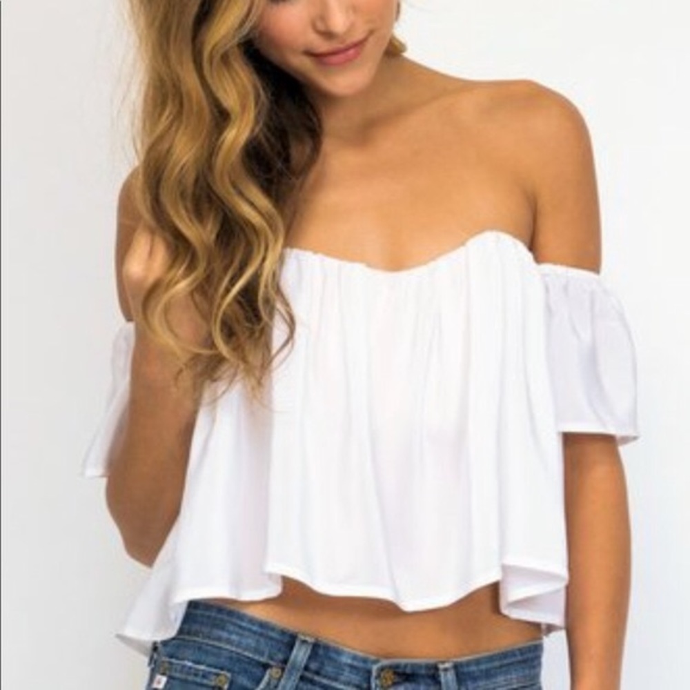 Stone Cold Fox Cream Silk Holy Tube Top Size 2